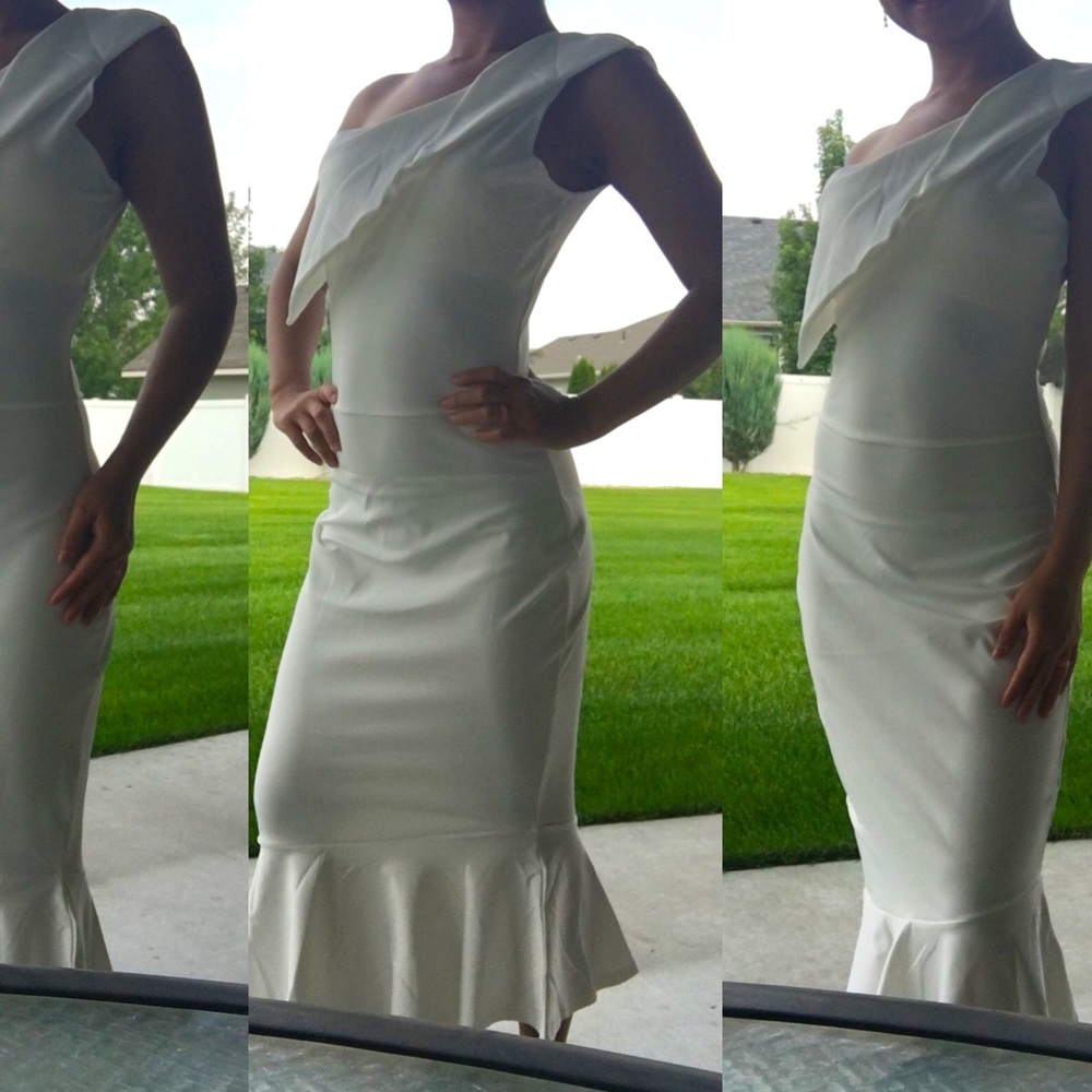 White cocktail dress